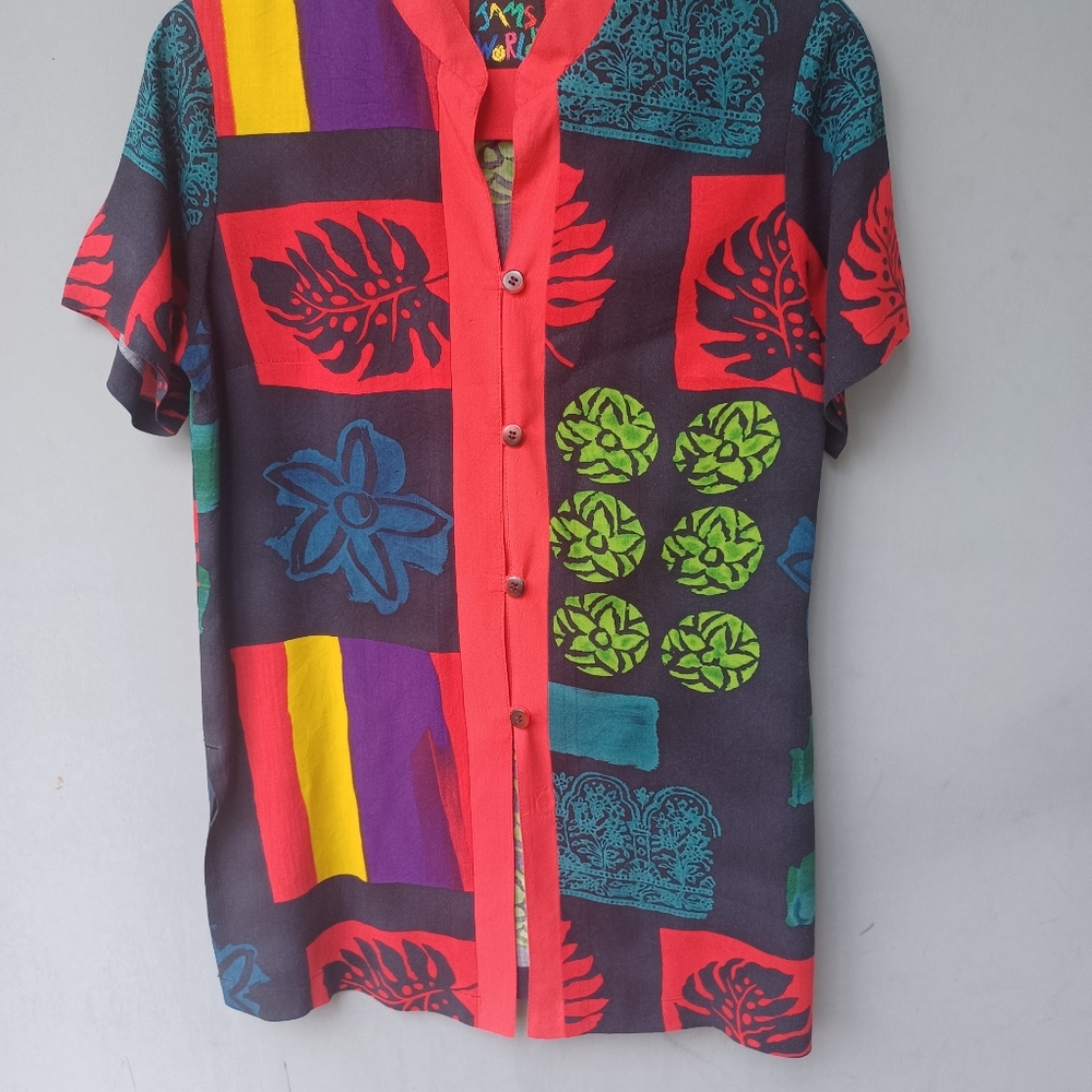 Vintage Jam's World 2 piece multi color pantsuit S. - Picture 2 of 12